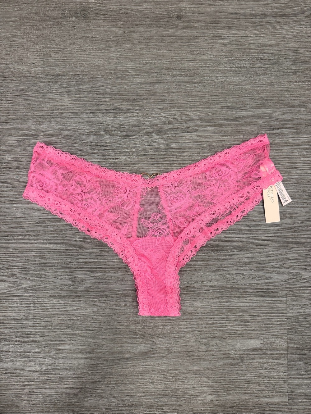 NWT Victoria's Secret Pink Lace Bikini Panty Size Large